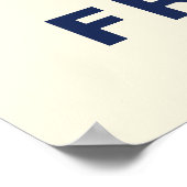 Minimalist Paris France Croissant French Bakery ポスター (角)