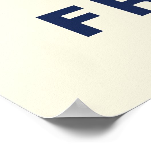 Minimalist Paris France Croissant French Bakery ポスター (角)