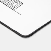 Minimalist Paris Skyline Line Art デスクマット (コーナー)