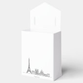 Minimalist Paris Skyline Line Art フェイバーボックス (オープン)