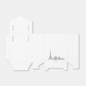 Minimalist Paris Skyline Line Art フェイバーボックス (折り畳みなし)