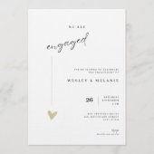 Minimalist Party Modern Engagement Invitation 招待状 (正面)