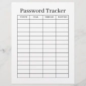 Minimalist Password Tracker  チラシ (正面)