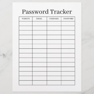 Minimalist Password Tracker  チラシ