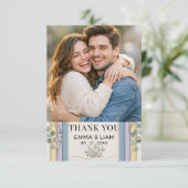 Minimalist Pastel Arch Botanical Wedding サンキューカード (スタンド正面)