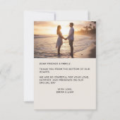 Minimalist Pastel Arch Botanical Wedding サンキューカード (裏面)