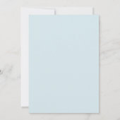 Minimalist Pastel Blue Balloons Baby Boy Shower 招待状 (裏面)