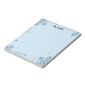 Minimalist Pastel Blue Shapes & Polka Dots Notepad ノートパッド (回転)