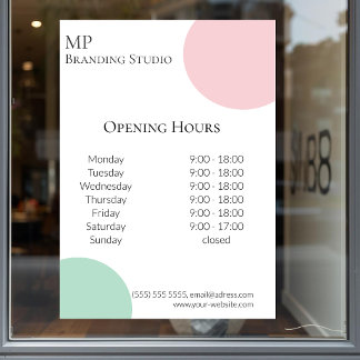 Minimalist Pastel Branding Design ウィンドウサイン