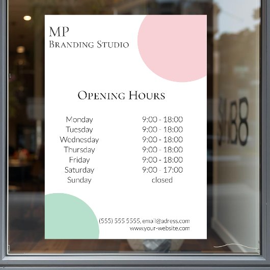 Minimalist Pastel Branding Design ウィンドウサイン