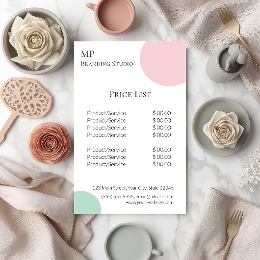 Minimalist Pastel Branding Design チラシ