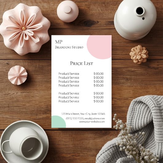 Minimalist Pastel Branding Design チラシ
