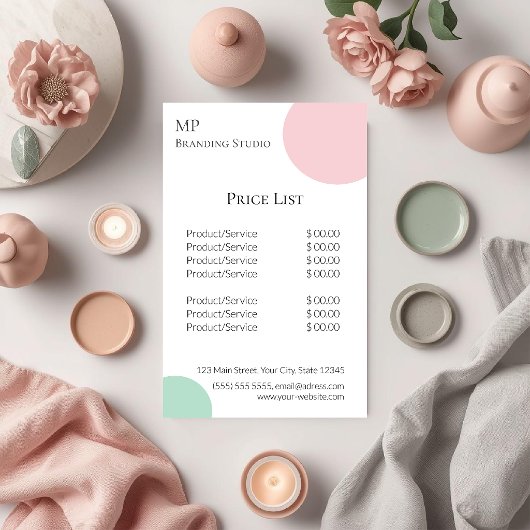 Minimalist Pastel Branding Design チラシ