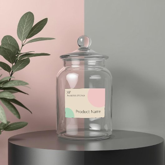 Minimalist Pastel Branding Design フードラベル