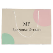 Minimalist Pastel Branding Design ラージペーパーバッグ (裏面)