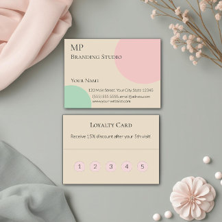 Minimalist Pastel Branding Design ロイヤリティカード