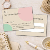 Minimalist Pastel Branding Design 予約カード