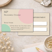 Minimalist Pastel Branding Design 予約カード