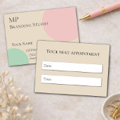 Minimalist Pastel Branding Design 予約カード