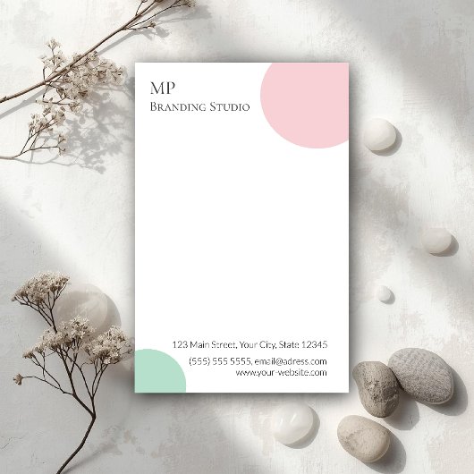 Minimalist Pastel Branding Design 便箋