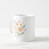 Minimalist Pastel Floral Bouquet コーヒーマグカップ (正面左)