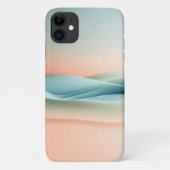 Minimalist Pastel Gradient Waves - Abstract Modern Case-Mate iPhoneケース (裏面)