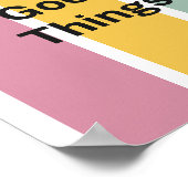 Minimalist Pastel Palette Do Good Things Positive  ポスター (角)