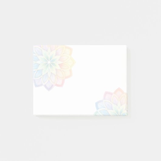Minimalist Pastel Rainbow Floral ポストイット (正面)