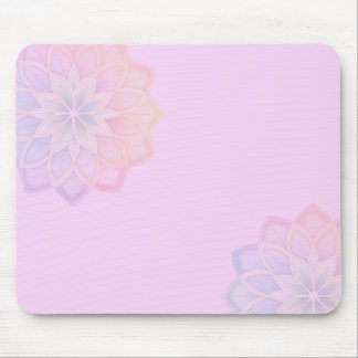Minimalist Pastel Rainbow Floral マウスパッド