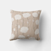 Minimalist Pastel Rose White Floral Pattern クッション (裏面)