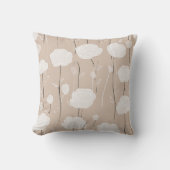 Minimalist Pastel Rose White Floral Pattern クッション (正面)
