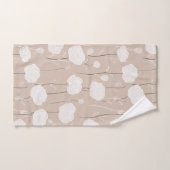 Minimalist Pastel Rose White Floral Pattern バスタオルセット (ハンドタオル)