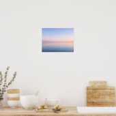 Minimalist Pastel Sunset Ocean Horizon Landscape ポスター (キッチン)