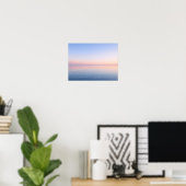 Minimalist Pastel Sunset Ocean Horizon Landscape ポスター (ホームオフィス)
