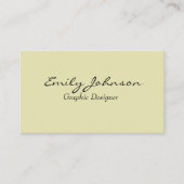 Minimalist Pastel Yellow Blue Business Card 名刺 (正面)