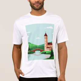 Minimalist pastoral landscape tシャツ