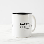 Minimalist Patience Loading Typography Bar  ツートーンマグカップ (正面右)
