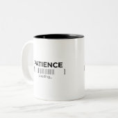 Minimalist Patience Loading Typography Bar  ツートーンマグカップ (正面左)