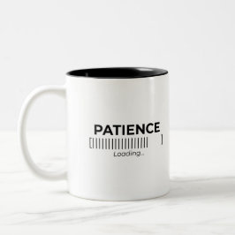 Minimalist Patience Loading Typography Bar  ツートーンマグカップ