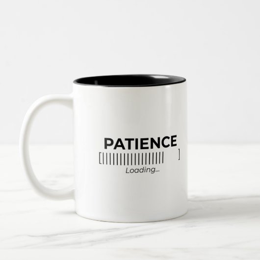 Minimalist Patience Loading Typography Bar  ツートーンマグカップ (左)