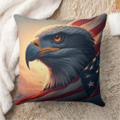Minimalist Patriotic Eagle with american flag クッション (ブランケット)
