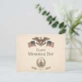 Minimalist Patriotic Memorial Day シーズンポストカード (スタンド正面)