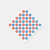 Minimalist Patriotic Stars Pattern Paper  スタンダードカクテルナプキン (角)
