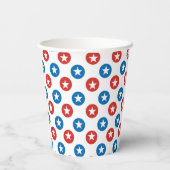 Minimalist Patriotic Stars Pattern Paper  紙コップ (裏面)