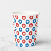 Minimalist Patriotic Stars Pattern Paper  紙コップ (右)