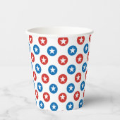 Minimalist Patriotic Stars Pattern Paper  紙コップ (正面)