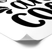 Minimalist Paw Print & Book Graphic Quote ポスター (角)