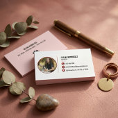 Minimalist Paw Print Pet Sitting Photo 名刺