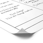 Minimalist Payment Instructions Poster Wall Sign ポスター (角)