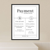 Minimalist Payment Instructions Poster Wall Sign ポスター